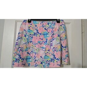 Lulu B Pink Blue Golf Pickleball Activewear Skort Size Medium